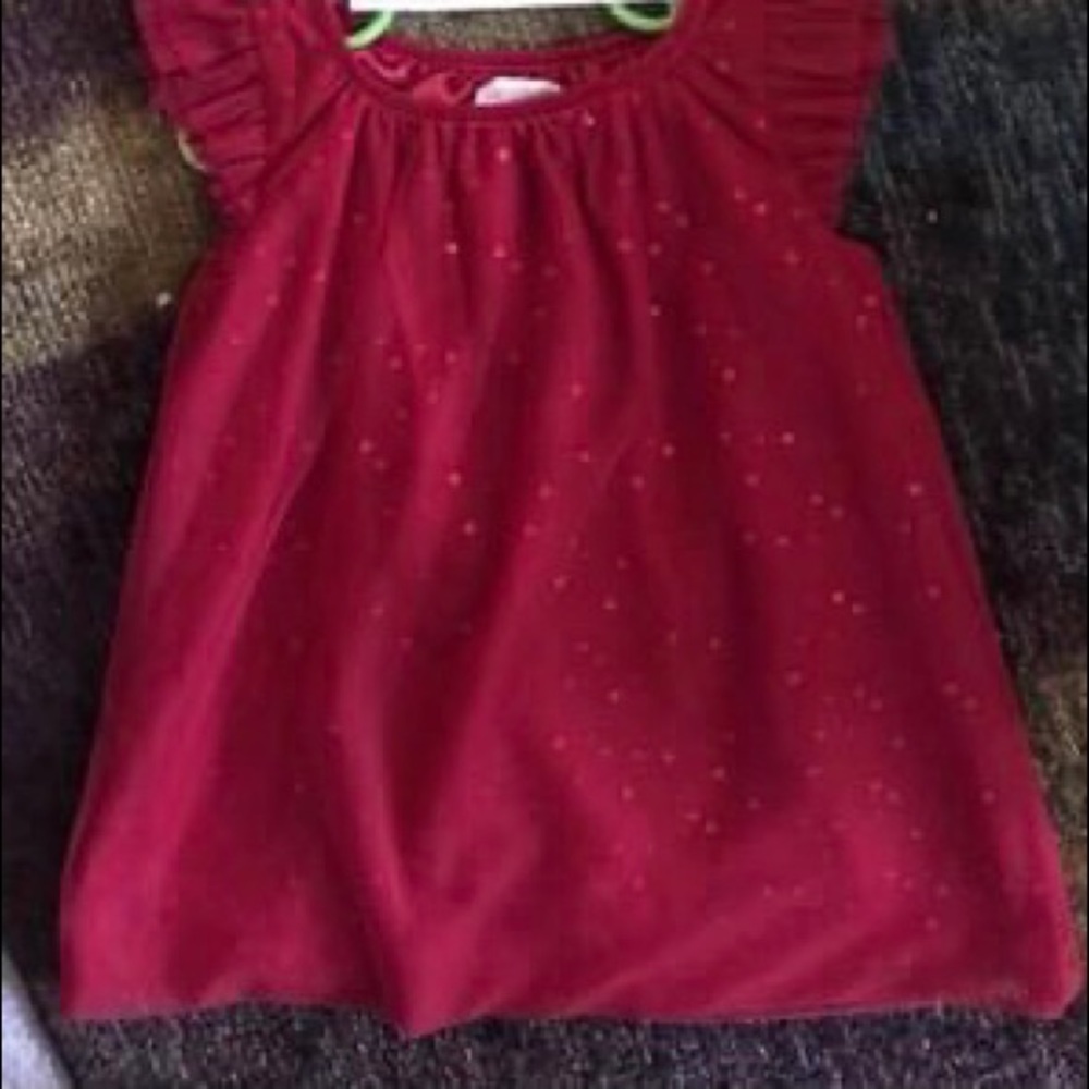 Christmas 3T red dress w/ sequin accents 🐧